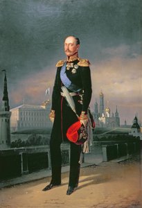 Portret van Keizer Alexander II (1818-81), 1856